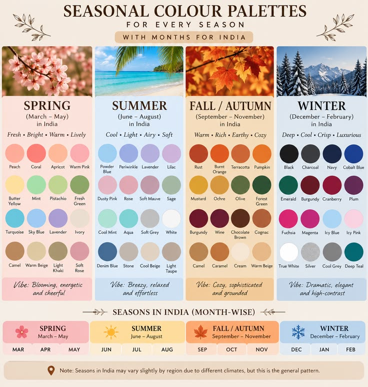 Bảng màu Spring, Summer, Autumn và Winter do Ajin cung cấp